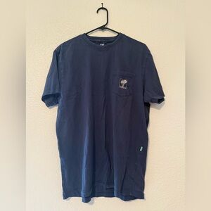 VISSLA Navy Pocket Tee with Palm Graphic